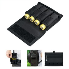 Battery Pouch Case for 4 x 18650, 20700 or 21700 Battery, Belt 4 Pack, black