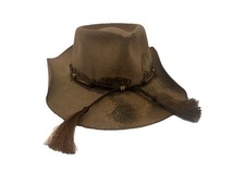 Worn Akubra "Snowy River" Hat Australia Felt Decor Staging Silver.925 6 5/8