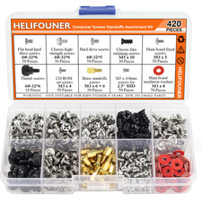 420 Pieces Computer Standoffs Screws Assortment Kit for 2.5" SSD, Hard Drive, Co