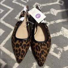 Women's London Flat Sling Back- A New Day Brown, Size 6.5