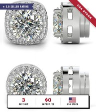 2 Pairs Magnetic Earrings for Men with 5A Cubic Silver-Style One-6mm