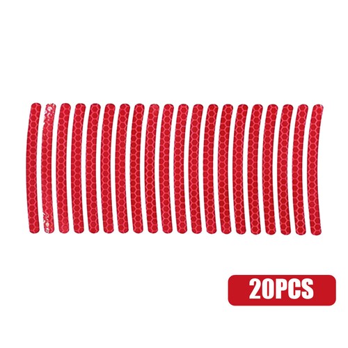 20Pcs Reflective Stripe Car Motor Wheel Hub Rim Tape Decal Stickers Accessories - Picture 16 of 22