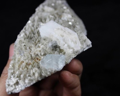 270g 132mm Big Albite & Beryl Aquamarine crystal w/ Muscovite China CM631589 - Bild 5 von 7