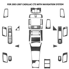 38pcs For Cadillac Cts 2003-07 Carbon Fiber Full Interior Kit Cover Trim Sticker