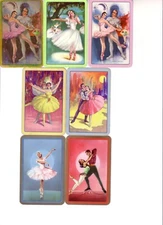 Set 7 x Vintage Ballerina Ladies -Single Swap P/Cards