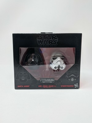 Star Wars Titanium Black Series Darth Vader & Stormtrooper Mini Helmets NEW 630509443147 | eBay