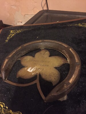 1913 Good Luck Hufeisen Artikel - Haken und Etikettreste fehlen
