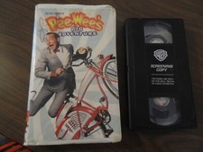 PEE WEE S BIG ADVENTURE SCREENER VHS CLAMSHELL 1985 PEE WEE MOVIE DEMO TESTED RA