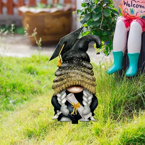 Gnome Garden Stake Graduation Yard Signs Graduation Party Supplies Acrylic Sign - 第 6/8 張圖片