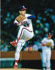 DAN PETRY  CALIFORNIA ANGELS   ACTION SIGNED 8x10