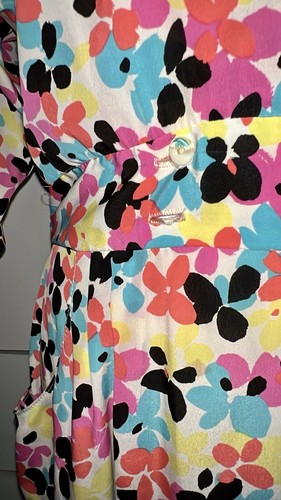 DAVE & JOHNNY VINTAGE 1980s USA MADE FLORAL PATTERN SIDE POCKETS MIDI DRESS 7/8 - Picture 10 of 14