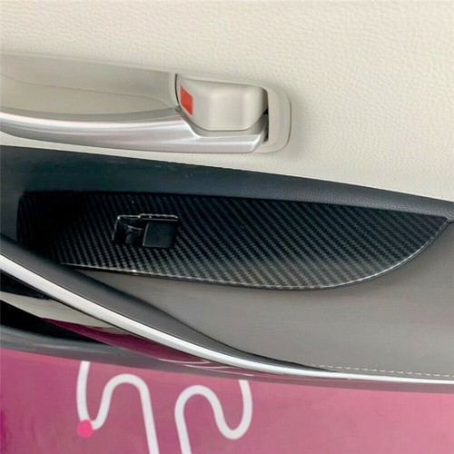 Carbon Fiber Window Switch Panel Cover Trim For Toyota Corolla Cross 2020-2022 - Picture 5 of 9