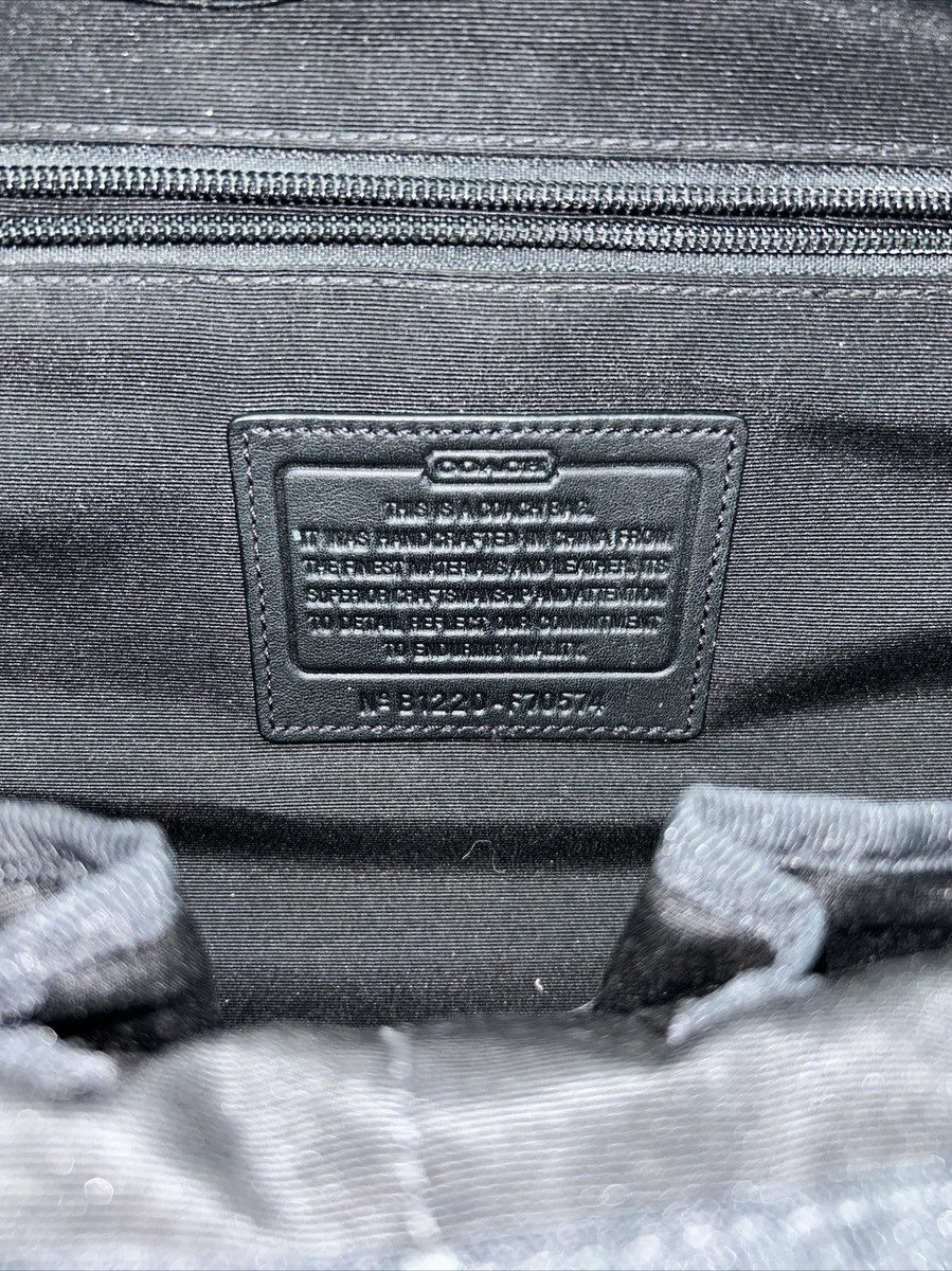コーチ　バックパック　F70574　ボイジャー　BLACK　大容量　A4 EXCELLENT Coach Voyager BLACK Nylon & Leather Backpack