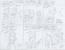 MORT WALKER HAND SIGNED ORIGINAL PENCIL PRE-ORIGINAL ART    RARE   BEETLE BAILEY