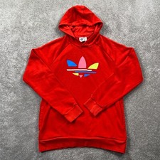 Adidas Youth Unisex Adicolor Pullover Hoodies Sweatshirt Size XL Red Long Sleeve