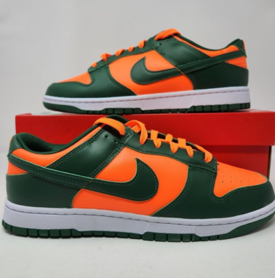 靴 Nike Dunk Low Retro DD1391 300 DD1391-300 Nike Dunk Low Miami Hurricanes Gorge Green Total