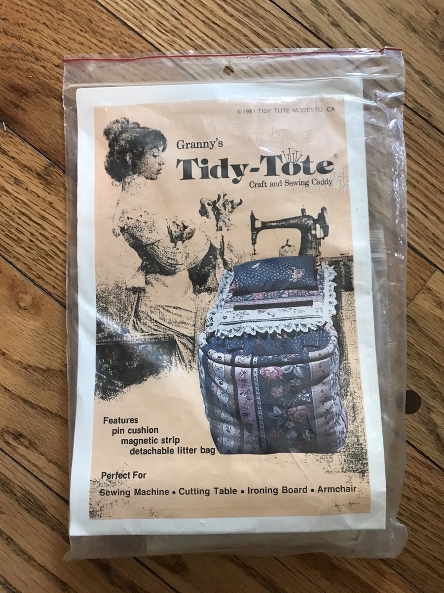 【新品未使用】STANDARD SUPPLY TIDY TOTE S Beige Vintage Tidy Tote Sewing Caddy Pin Cushion Fabric Scrap Bag
