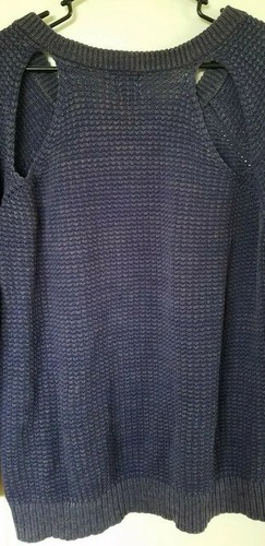 Free Press Pullover Damen Waffelstrick Langarm mit Cutout Rücken Schulter Gr. M - Bild 6 von 7