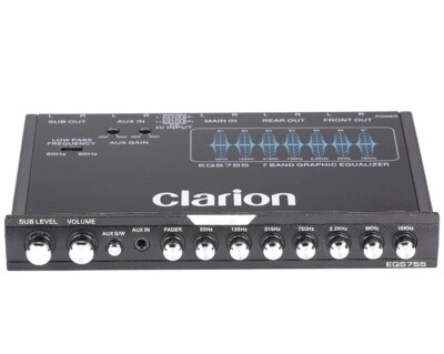NEW CLARION EQS755 7-BAND Car Audio Graphic Equalizer 3.5mm RCA