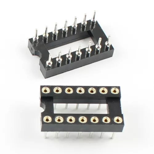 200 STCK. IC Buchsen DIP-14 bearbeitet DIP SIP Runde Kontakt Stifte Löcher 2,54 mm DIP 14 - Bild 11 von 13