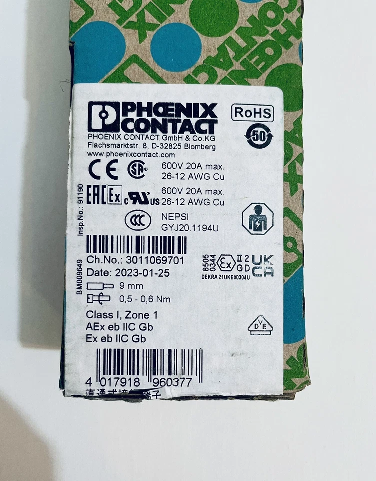 NEW 50 PCS PHOENIX CONTACT UT 2,5 TERMINAL BLOCK 30 44 07 6 UT25 - Image 2 of 4