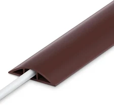 Floor Cable Cover 8FT Brown, Low Profile Wire for Floor, 8 feet, Brown