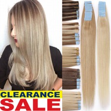 Seamless 100 Russian Remy Tape In Real Human Hair Extensions 20/40/60Pcs USA