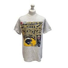 Vintage Grey 94 Superbowl 1994  Chargers Single Stitch T-Shirt UK Men's L