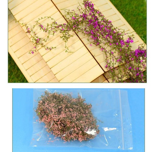 2PC Shrubs Flower Clusters Vines HO/OO Scale Miniatures Landscape Plant Scenery - Foto 6 di 29