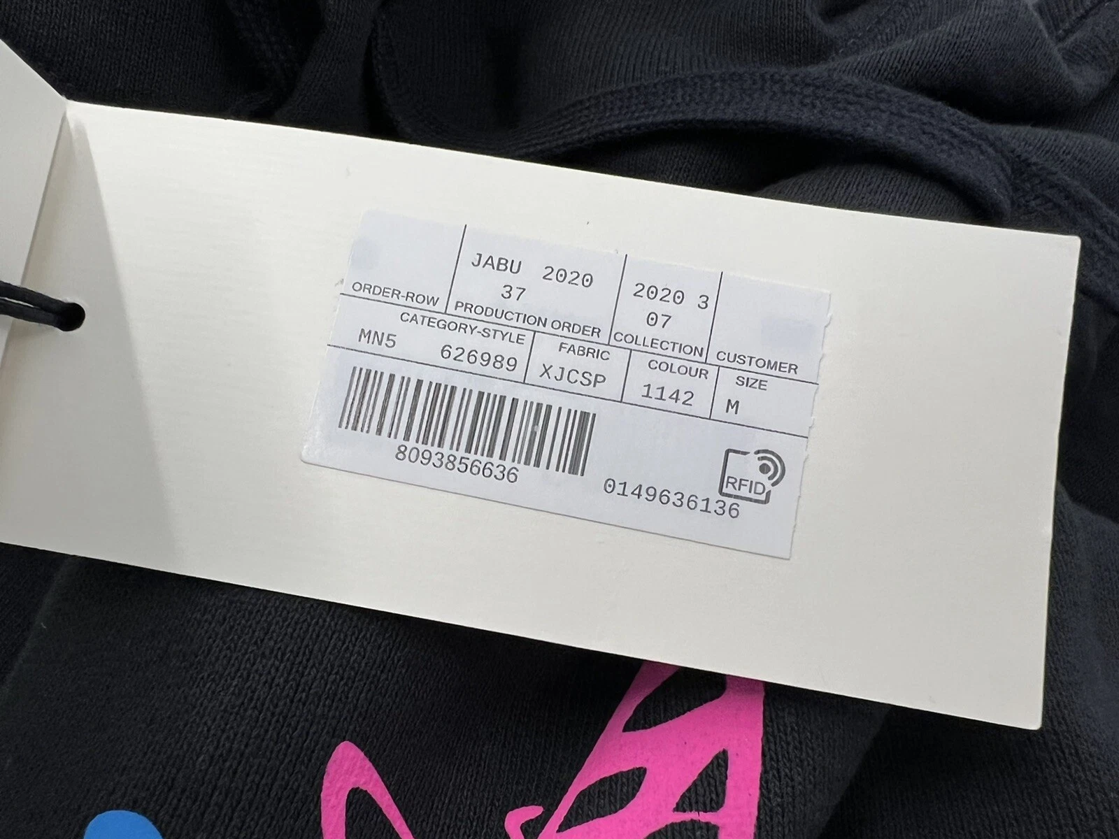 Felpa con cappuccio Gucci nera in cotone hawaiano taglia media USA Made in Italy