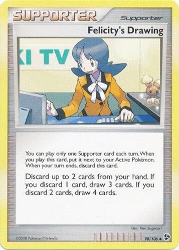 Pokemon Card - Great Encounters 98/106 - FELICITY'S DRAWING (uncommon) - NM/Mint
