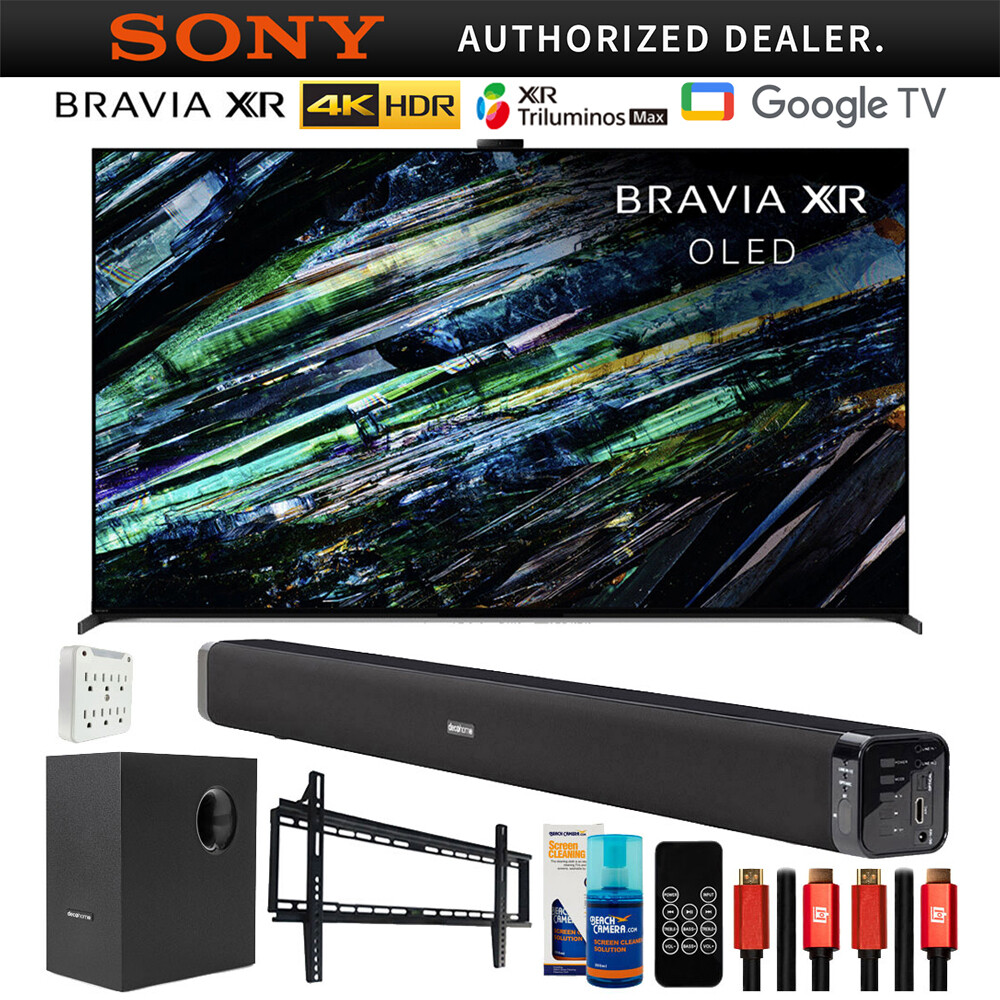 Sony BRAVIA XR A95L 65 QD-OLED 4K Smart TV с комплектом домашнего кинотеатра Deco Gear