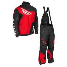 Fly Racing SNX Pro Snow Jacket/Bib Combo - Red/Black - Large