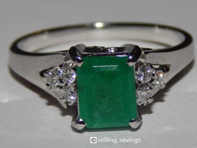 900 PLATIN 1,18 TCW JADE & DIAMANT COCKTAIL RING GRÖSSE 6,75 - 4,4 GRAMM
