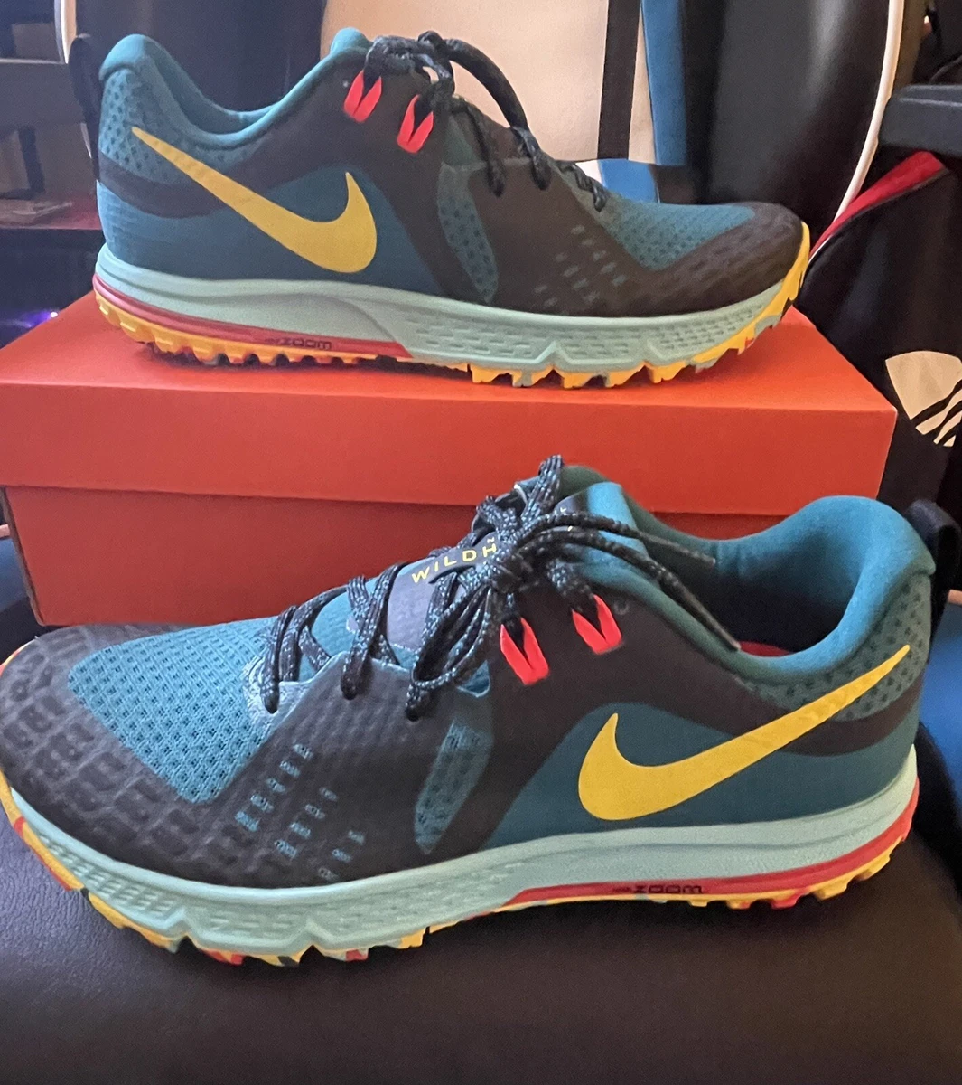 NEW! AIR ZOOM WILDHORSE 5 TRAIL TRAINERS - TEAL AQ2222-300 - MEN 9 | eBay