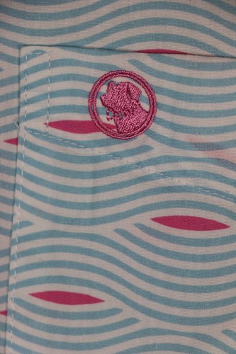 Southern Proper Canal Blue Wave Retro Style Short Sleeve Button Shirt Large New - Picture 4 of 10