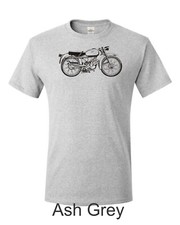 Moto Guzzi model 73 Line Drawing Printed on Men's Shirt.  FREE SHIPPING !!! 