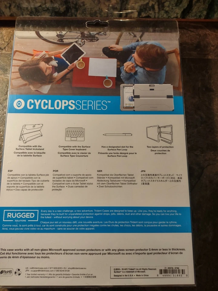 Trident Cyclops Series Case for Microsoft Surface 3 - Black NEW - Image 2 of 4