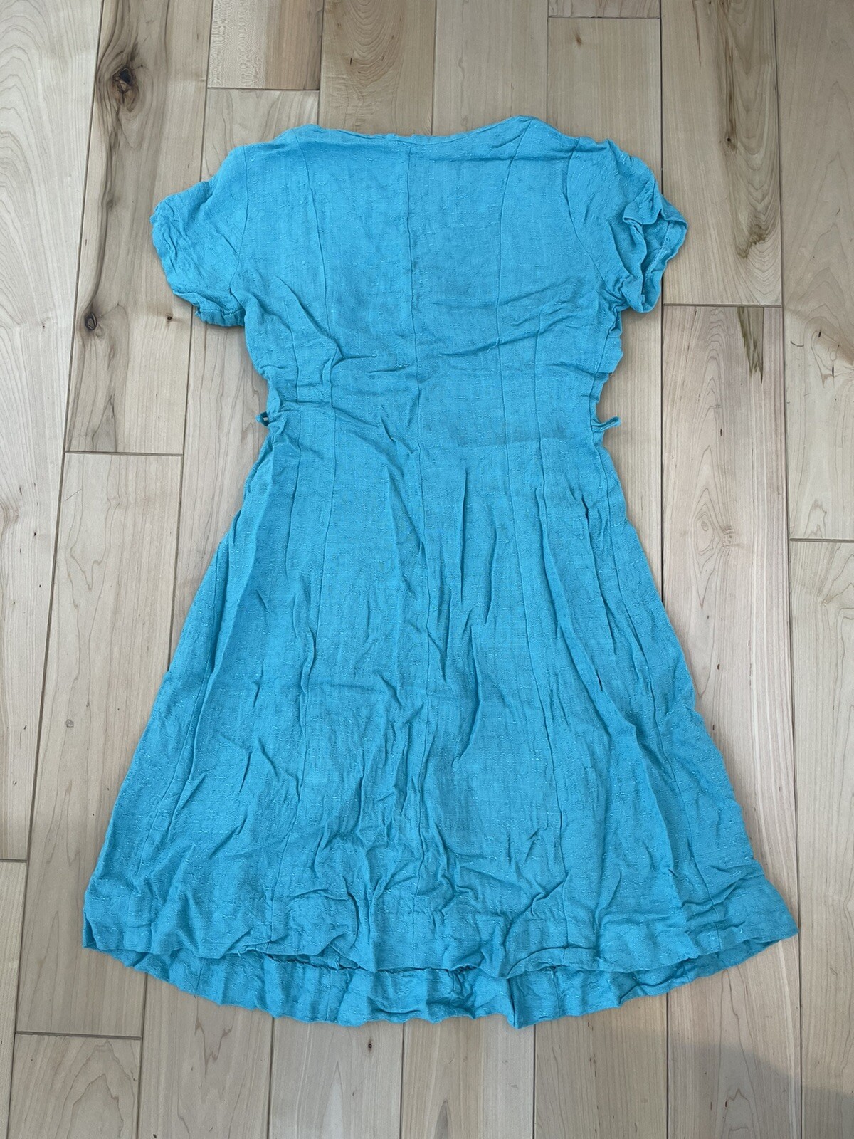 vintage dress Knee Length Turquoise Blue - image 5