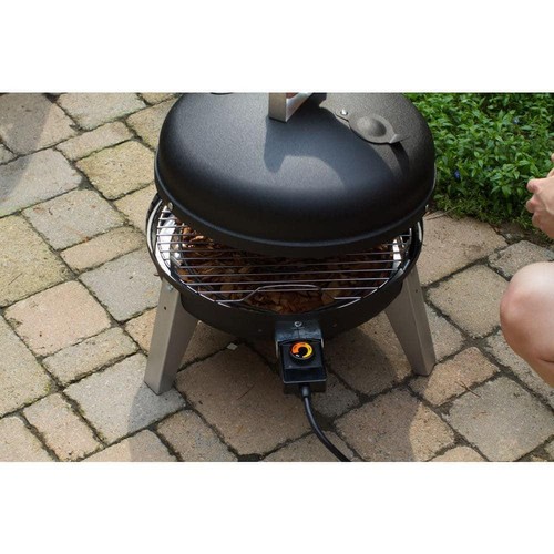 Americana Heavy-Duty 2-in-1 Electric Water Smoker Grill w/ Heat-Resistant Handle - Picture 2 of 4