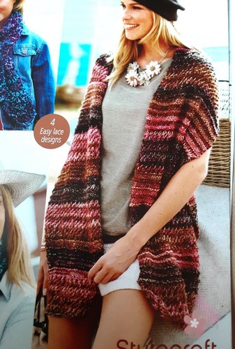New Original Chunky Child /ladies Wrap Scarf Snood Knitting Pattern 9089 - Picture 2 of 5
