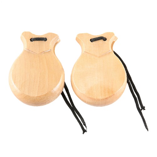 2pcs Spanish Flamenco Castanets Wooden Percussion Musical Instrument Rhythm - Picture 13 of 13