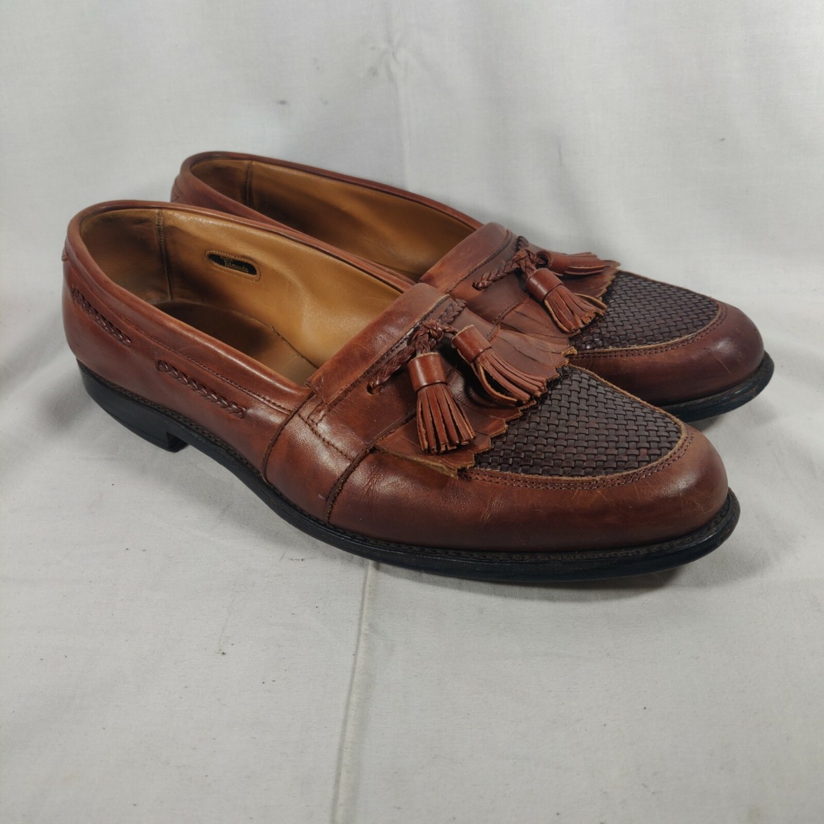 Allen Edmonds Cody Size 12 B Chili Brown Leather Loafer Made 