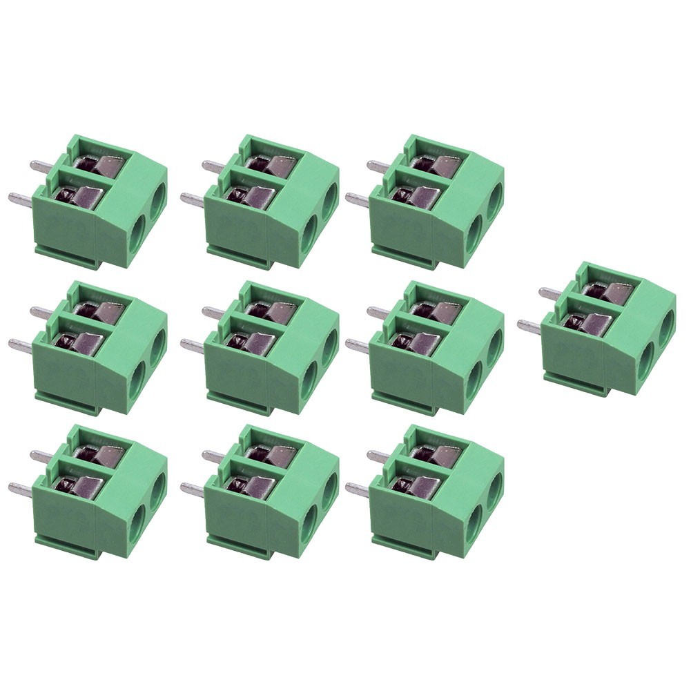 Secure Green KF3012P 2Pin Screw Terminal Block Connector Pack of 10