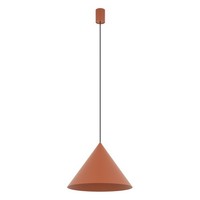 HäNgelampe Esszimmer Metall Schirm Terrakotta GU10 Ø35 Cm Kegel Pendelleuchte