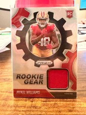 Panini 2025 Prizm Mykel Williams #RGR-MWS 49ers Rookie Gear Insert NFL Card