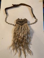 Authentic L Graham-Glasgow Scottish Child's Leather Sporran w/Goat's Hair PR810