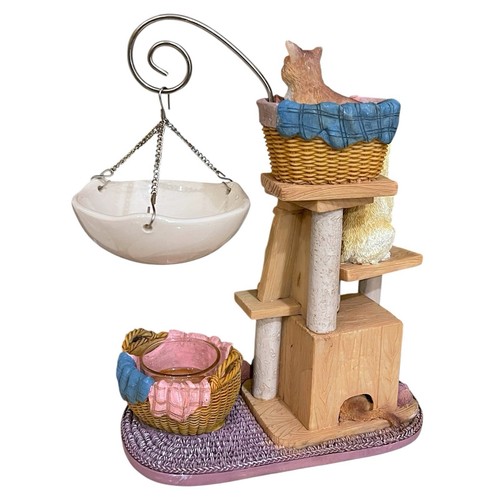 RARE Yankee Candle Mama Cat & Kittens on Cat Tree Hanging Tart Burner Wax Warmer - Picture 8 of 18