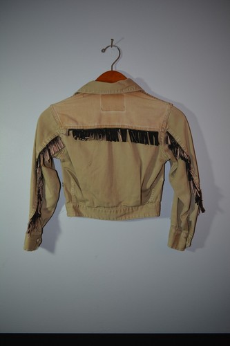 Vintage Walls Of Texas Kids toddler western jean jacket, snaps, costume, fringe - Picture 3 of 8