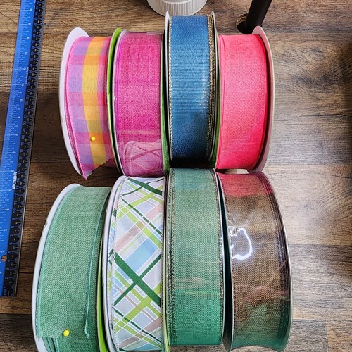 Spring Ribbon Members Mark Multiple Colors – Lot of of Eight 1.5 wide - new/used